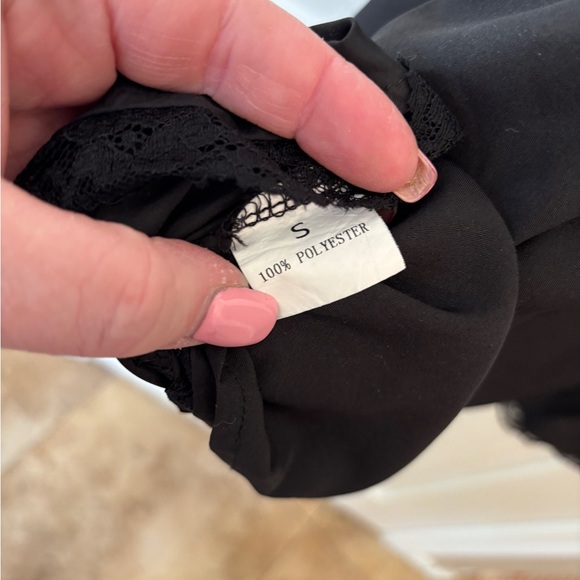 Black Coquette Girl Y2K Black Dress with Tie Front Bodice Women’s Size Small - Picture 6 of 6